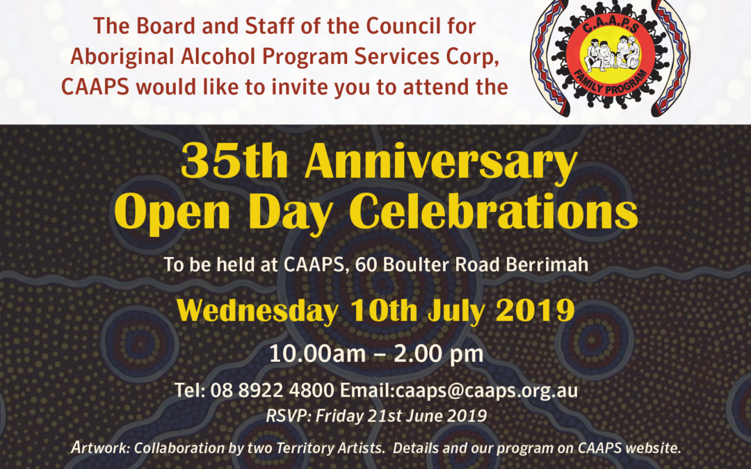 CAAPS 35th Anniversary Open Day- celebrating NAIDOC week